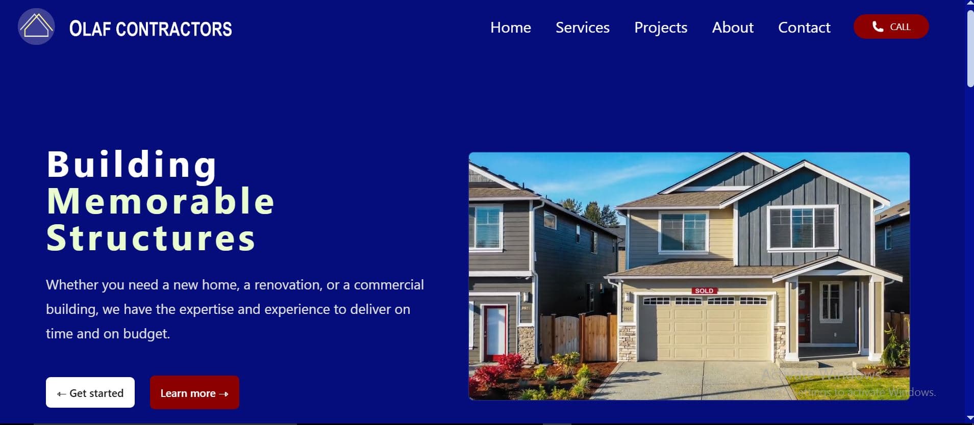 Olaf Constructions Website