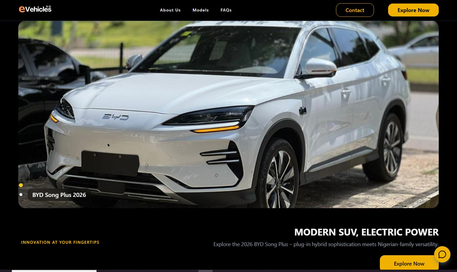 BYD EV Landing Page